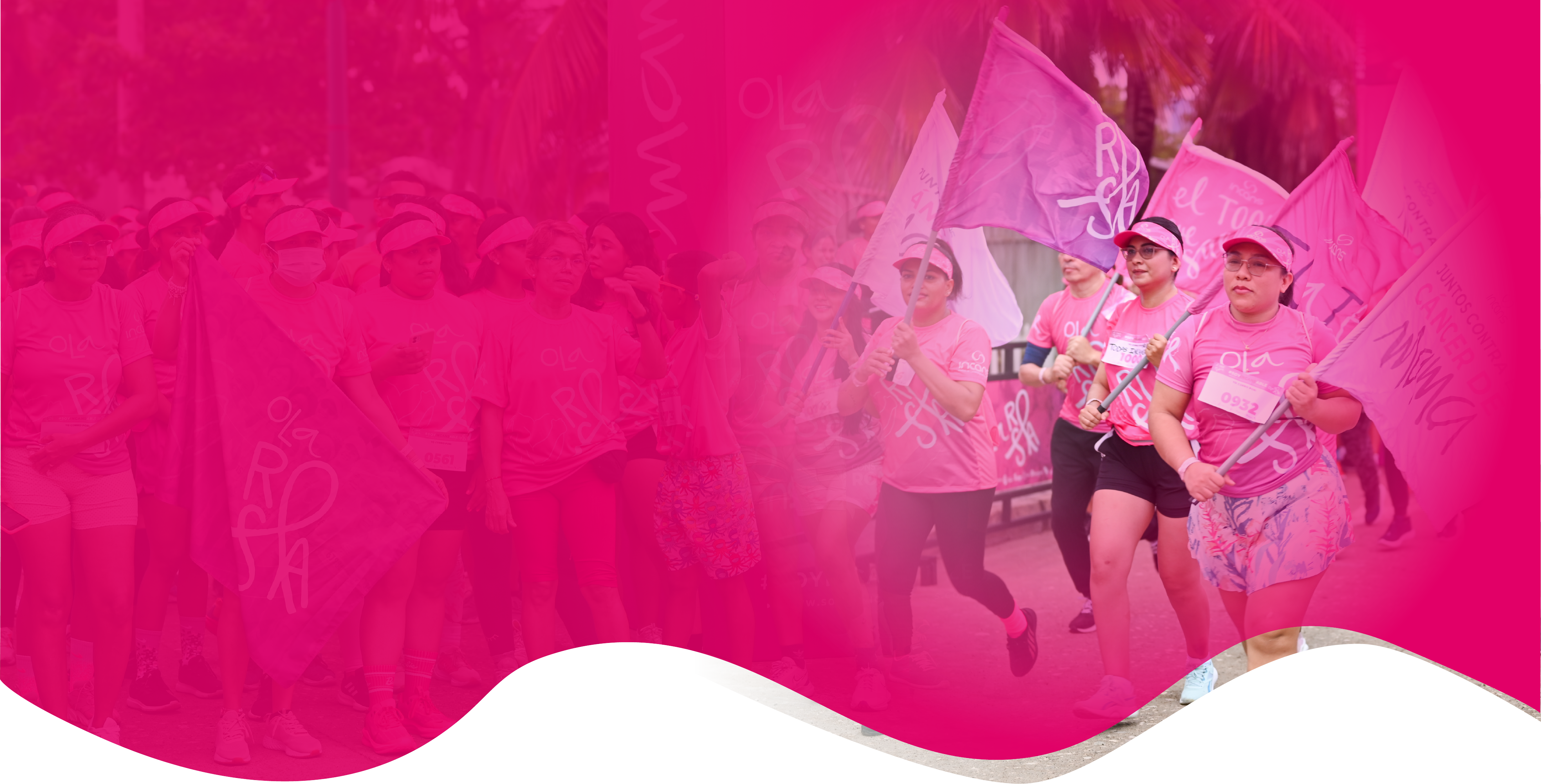 Participantes de la carrera Ola Rosa